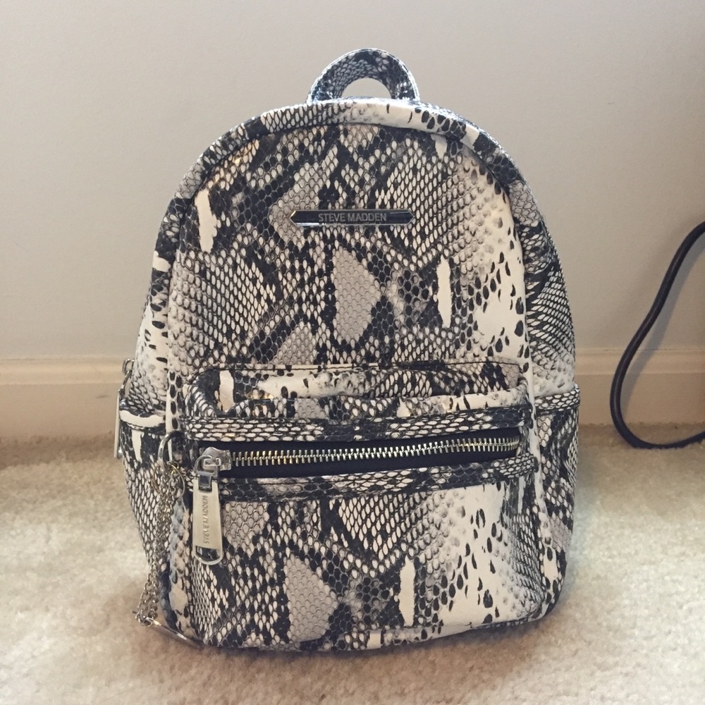 Steve madden snakeskin leather backpack bag
